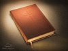 Closed Bible - a photo of a brown Bible centered and lit on a dark background