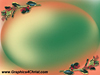 Christmas holly circular border image with green background