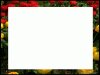powerpoint template with flowered border on a white background