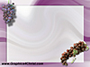 Grapes in corners, purple and white background, white center box, vineyard, vine