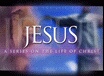 Powerpoint template title page and bulleted lesson pages with photos of Jesus with arms outspread