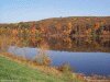 Photo of lake in fall with reflection on water