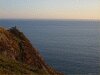 man looking out from mountain over sea, photo, ocean, look