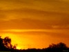 Photo of orange sky at sunset with bottom border of horizon