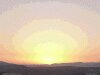 Photo of sunset in Israel, light sky with dark horizon, 640x480 resolution