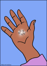 jesus heals a leper color graphic