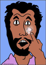 jesus heals a leper color graphic