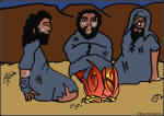jesus heals a leper color graphic