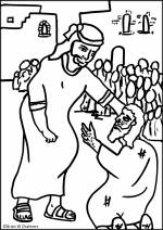 jesus heals a leper coloring page