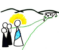 Jesus Heads to the Centurian's House.