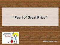 Pearl of Great Price Flip Chart Cover Page.