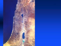 Blank geographical colored map of Israel