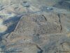 overhead color photo of roman army camp from top of Masada.