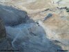 Overhead color photo of Roman siege ramp built at Masada