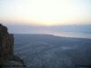 Sunrise color photo from Masada over Dead Sea.