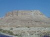 Color photo of the hill of Masada, where King Herod had a fort and palace, which was besieged by Romans for months.