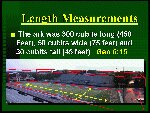 Powerpoint image demonstrating the size of Noah's ark compared to a football field.