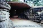 Photo of exterior of New Testament stable like Jesus was born in, Bethlehem
