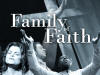 Free powerpoint background jpg titled Family of Faith showing people praying and worhsipping in grayscale.
