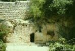 Color photo of a New Testament style tomb like the one Jesus was buried in.