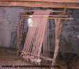 Photo of recreation of loom where cloth is woven