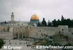 Color photo of the western wall of Herod's temple, from Jesus' time period.