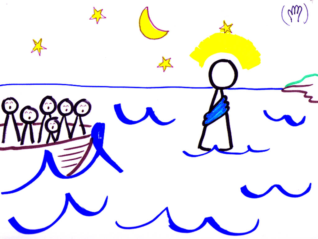 clipart jesus and peter walking on water - photo #2